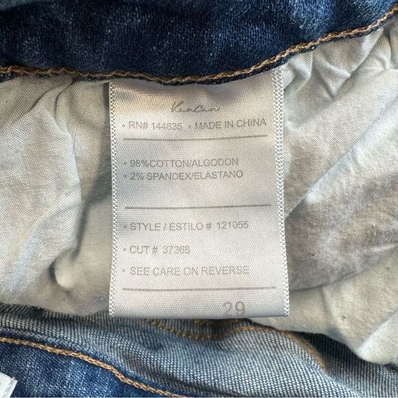 KanCan Women's Straight Leg Ripped Jeans 29 Medium Blue Distressed Ripped Trendy - Picture 9 of 12